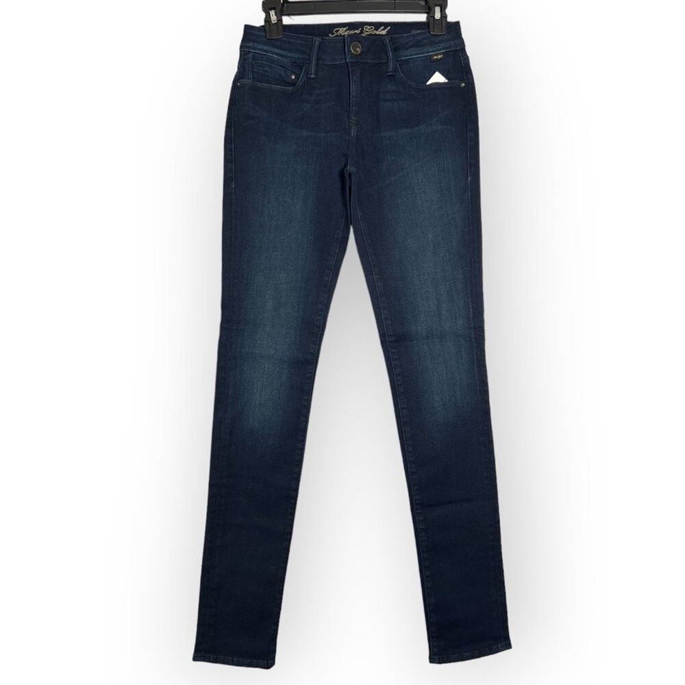 NEW MAVI GOLD ALEXA Mid Rise Skinny Jeans SIZE 27 x 33 Dark Wash Blue Denim